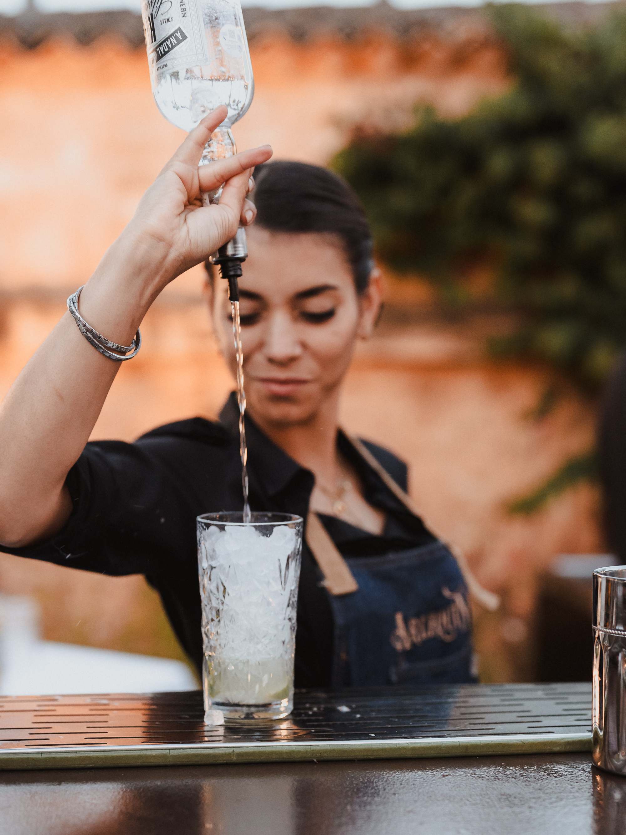 Cocktail prepared by Arlequin Restaurant and Cocktail Bar at wedding in Mallorca