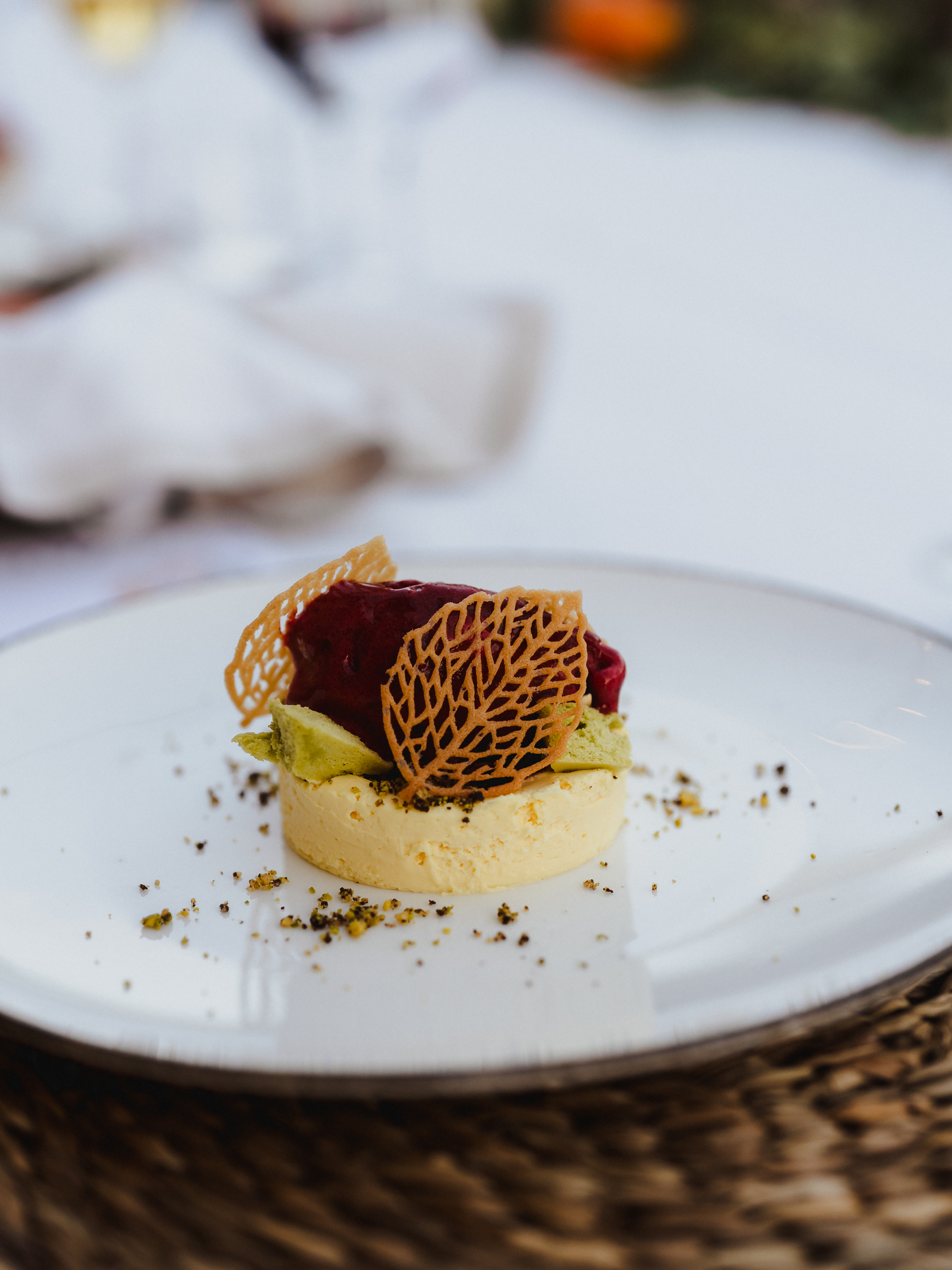 Dessert prepared by Fosh Catering during wedding at Finca Son Mir Mallorca